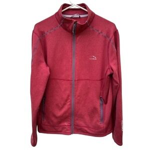 L.L.Bean Full Zip Fleece Jacket Outdoor Hiking Activewear Red‎ Size Small